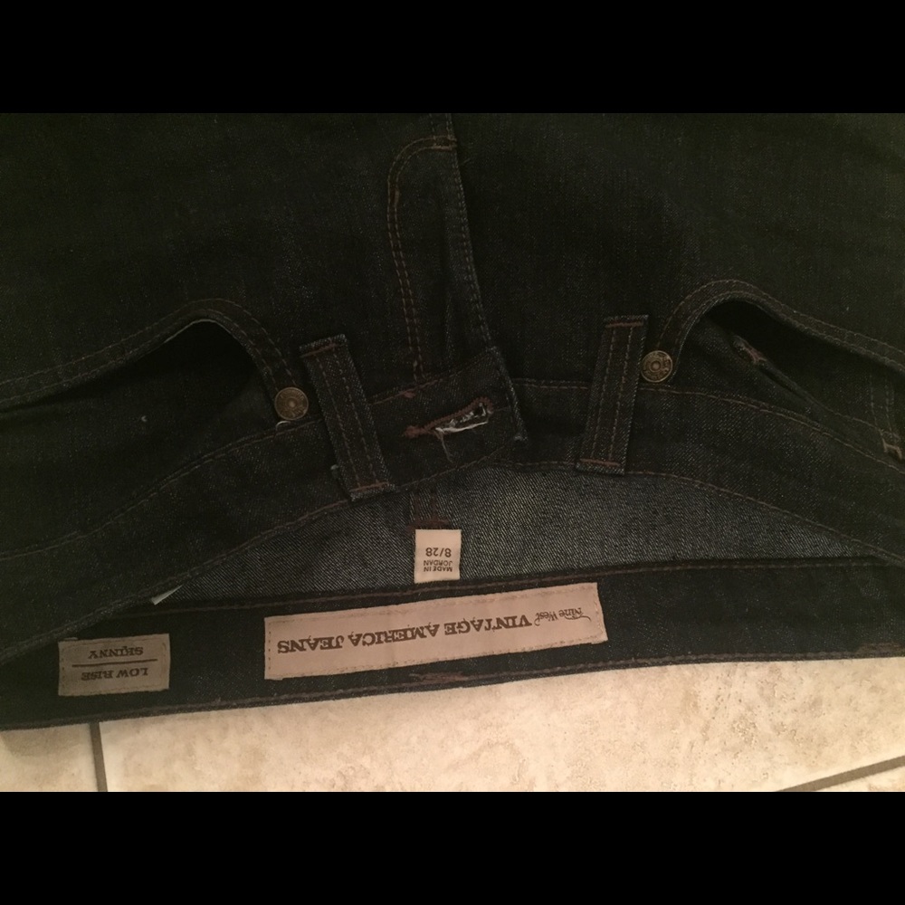 Hardly worn. Dark skinny jeans